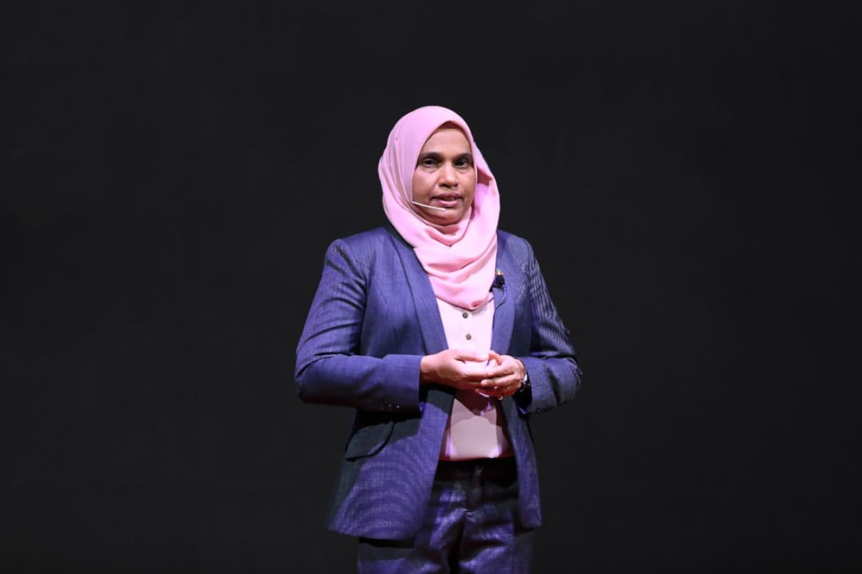 ފޮރިން މިނިސްޓްރީގެ އެޑިޝަނަލް ސެކްރެޓަރީ އާއިޝަތު އަޒީމާ. / ފޮޓޯ: ފޮރިން މިނިސްޓްރީ