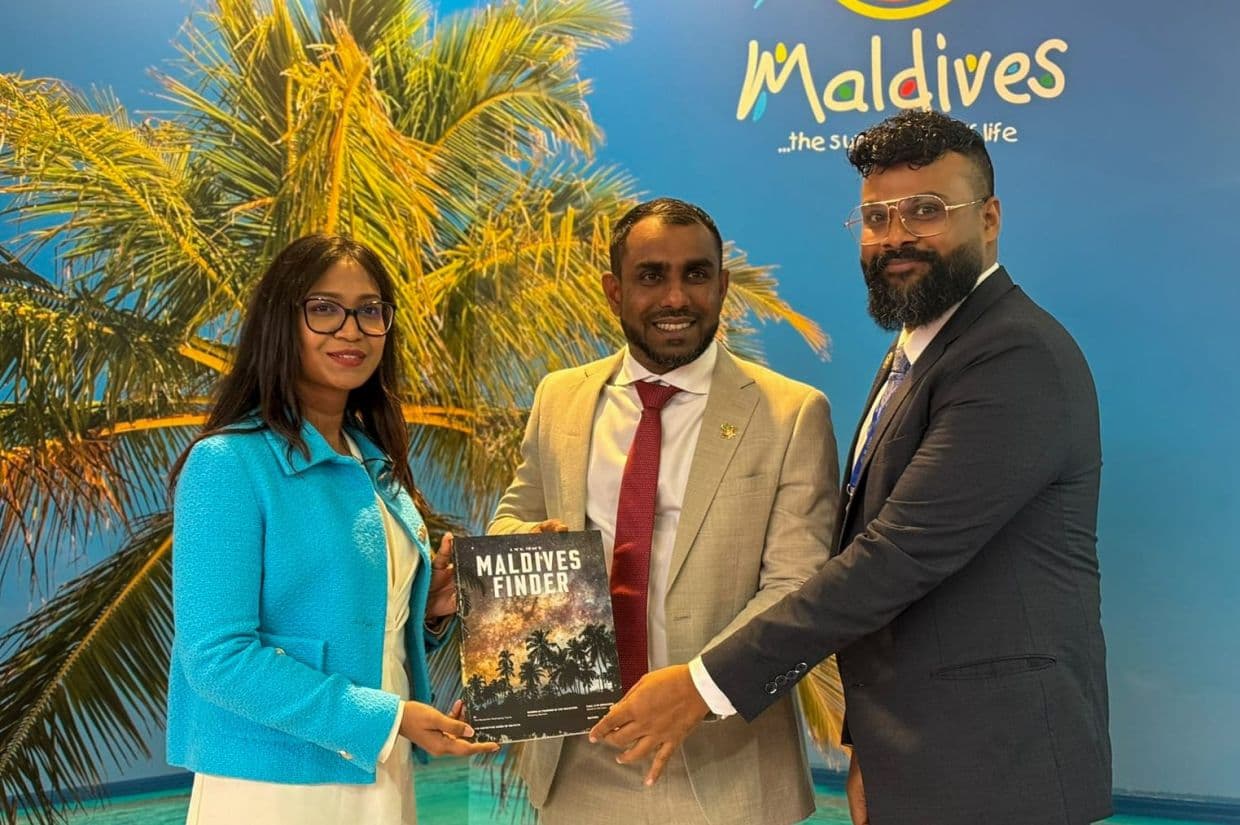 ފަތުރުވެރިކަމާ ބެހޭ މިނިސްޓަރު ފައިސަލް އަދި މަޓާޓޯއާއެކު މޯލްޑިވްސް ފައިންޑަރ 2025 މަޖައްލާ އިފްތިތާހުކުރަނީ.