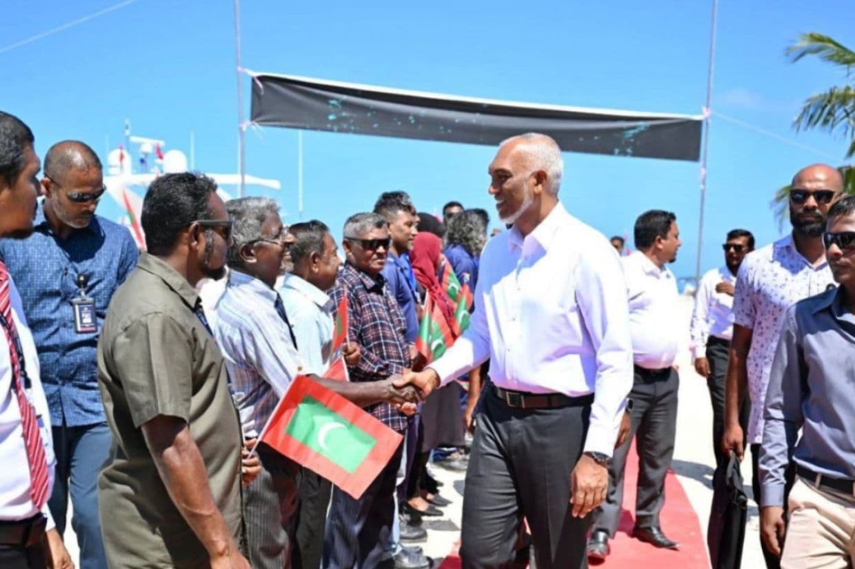 ރައީސުލްޖުމްހޫރިއްޔާ ޑރ. މުހައްމަދު މުއިއްޒު އއ. ރަސްދޫއަށް ވަޑައިގަތުން / ފޮޓޯ: ރައީސް އޮފީސް