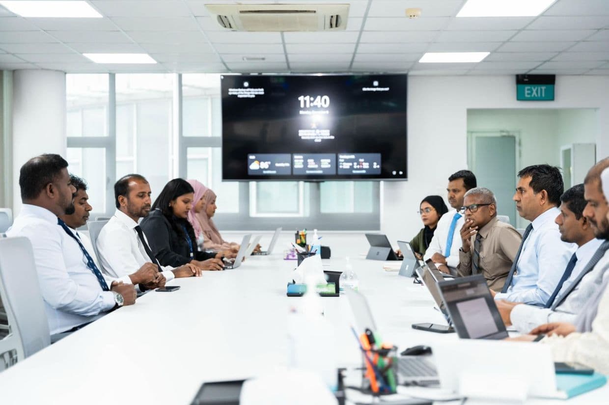 އިކޮނޮމިކް މިނިސްޓްރީން އެސްޓީއޯއާ އެކު ބޭއްވި ބައްދަލުވުން / ފޮޓޯ: އިކޮނޮމިކް މިނިސްޓްރީ