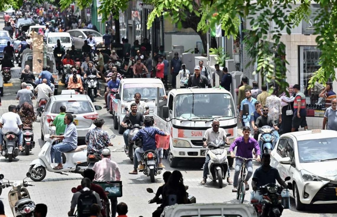 މާލޭގެ މަގެއް. / ފޮޓޯ: ޓްރާންސްޕޯޓް މިނިސްޓްރީ