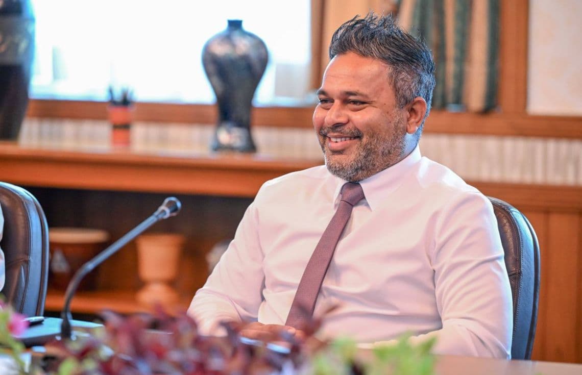 މަސްވެރިކަމާއި ކަނޑުގެ ވަސީލަތްތަކާބެހޭ ވަޒީރު އަޙްމަދު ޝިޔާމް. / ފޮޓޯ: ޚުލާޞާ