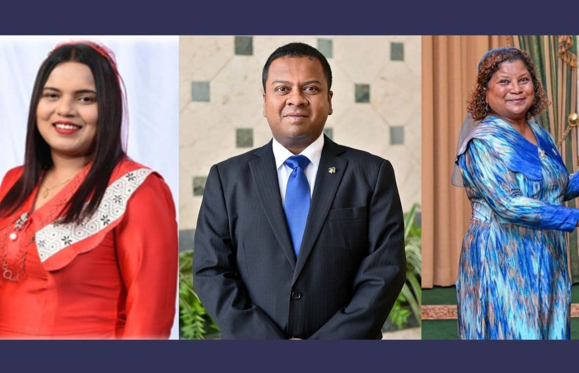 ޑރ. ސަލްމާ ރަޝީދު، މުޙައްމަދު ޙުސައިން ޝަރީފު އަދި ޑރ. އިރުތިޝާމް އާދަމް.