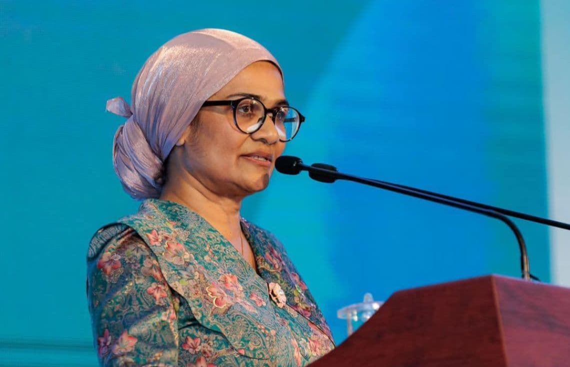 ދަނޑުވެރިކަމާއި ދިރޭތަކެއްޗާ ބެހޭ ވަޒީރު ޑރ. މަރްޔަމް މާރިޔާ. / ފޮޓޯ: ވުޒާރާ