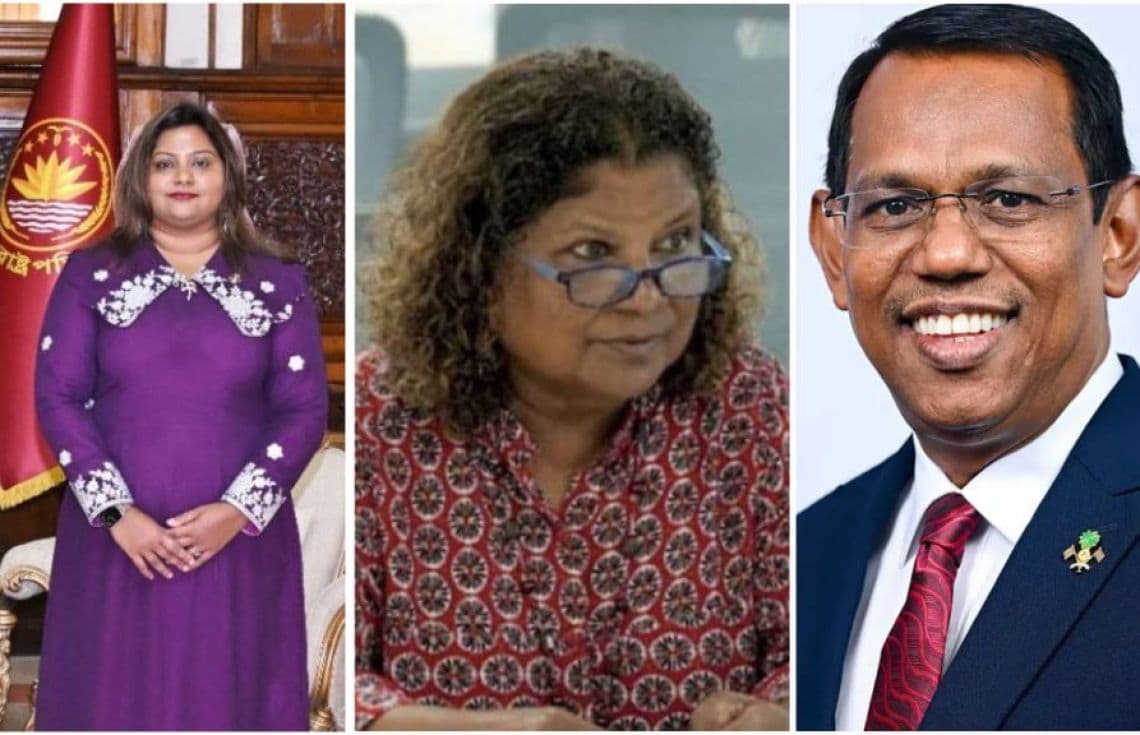 ތިން ގައުމަކަށް ނޮން-ރެޒިޑެންޓް ސަފީރުން ކަނޑައެޅުމަށްޓަކައި ނަން ފޮނުވާފައިވާ ތިން ބޭފުޅުން.