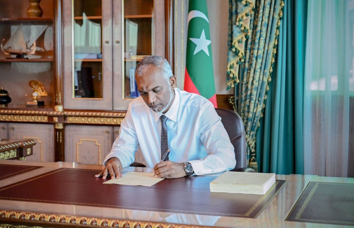 ރައީސުލްޖުމްހޫރިއްޔާ ޑރ. މުޙައްމަދު މުޢިއްޒު. / ފޮޓޯ: ރައީސް އޮފީސް