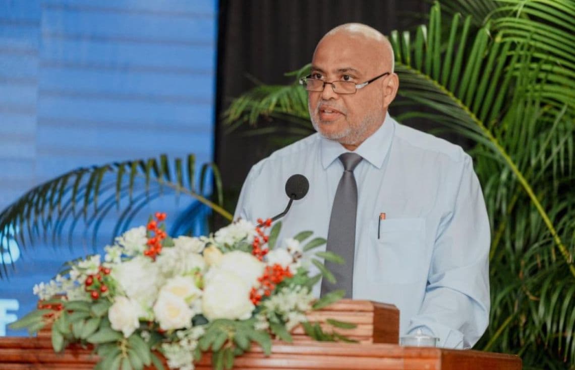 މަތީ ތަޢުލީމާއި މަސައްކަތްތެރިކަމާއި ހުނަރުތައް ތަރައްޤީކުރުމާ ބެހޭ ވަޒީރު ޑރ. ޢަލީ ހައިދަރު އަޙްމަދު / ފޮޓޯ: ޕީއެސްއެމް