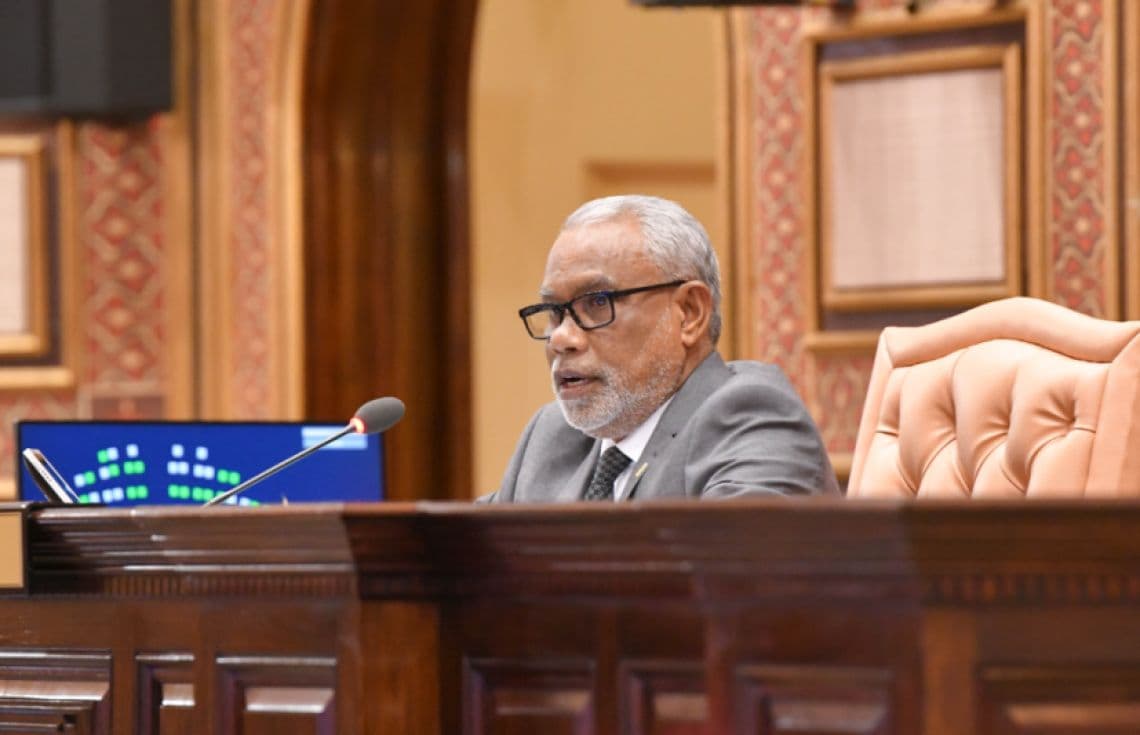 ރައްޔިތުންގެ މަޖިލީހުގެ ރައީސް ޢަބްދުއްރަޙީމް ޢަބްދުﷲ. / ފޮޓޯ: މަޖިލިސް