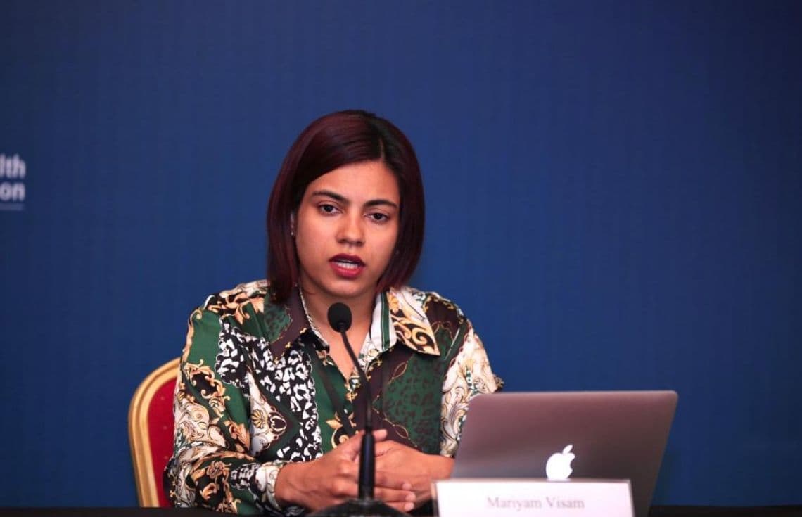 މަރިޔަމް ވިސާމް: ރަޖިސްޓްރާ އޮފް ކޮމްޕެނީސްގެ މަޤާމުން އޭނާ އިސްތިއުފާ ދެއްވީ މި މަހުގެ 1 ވަނަ ދުވަހު. (ފައިލް ފޮޓޯ)