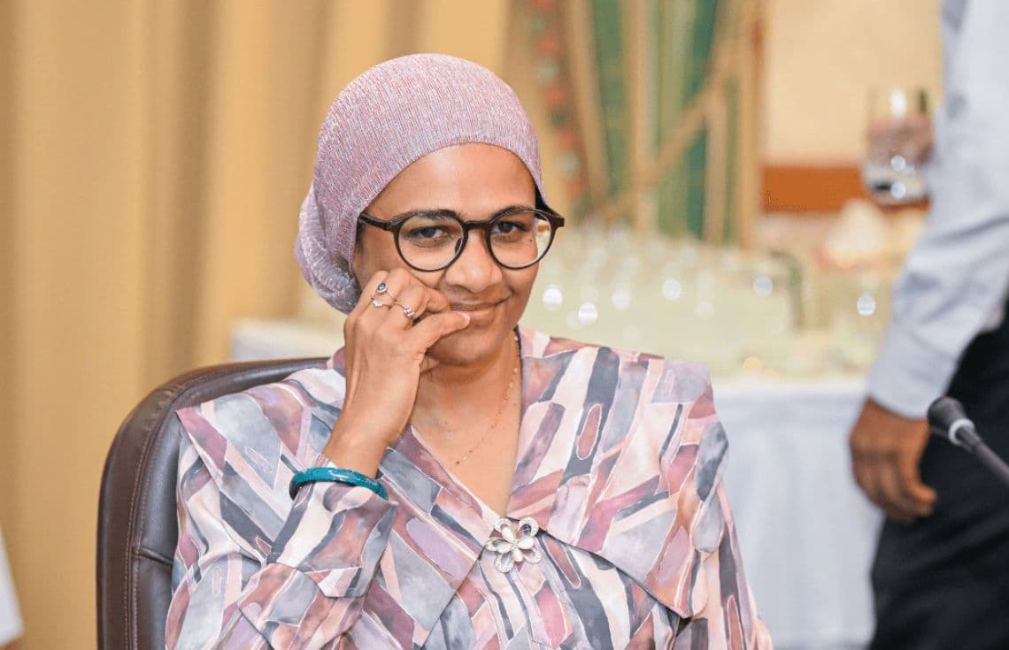 ދަނޑުވެރިކަމާއި ދިރޭތަކެއްޗާ ބެހޭ ވަޒީރު ޑރ. މަރިޔަމް މާރިޔާ.