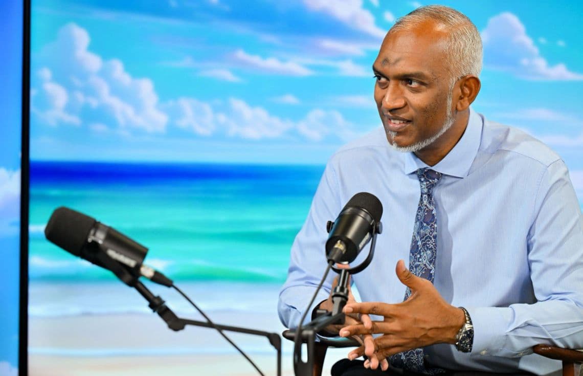 "ރައްޔިތުންނާ އެކު" ޕޮޑްކާސްޓުގައި ރައީސް ވާހަކަފުޅުދައްކަނީ/ ފޮޓޯ: ރައީސް އޮފީސް