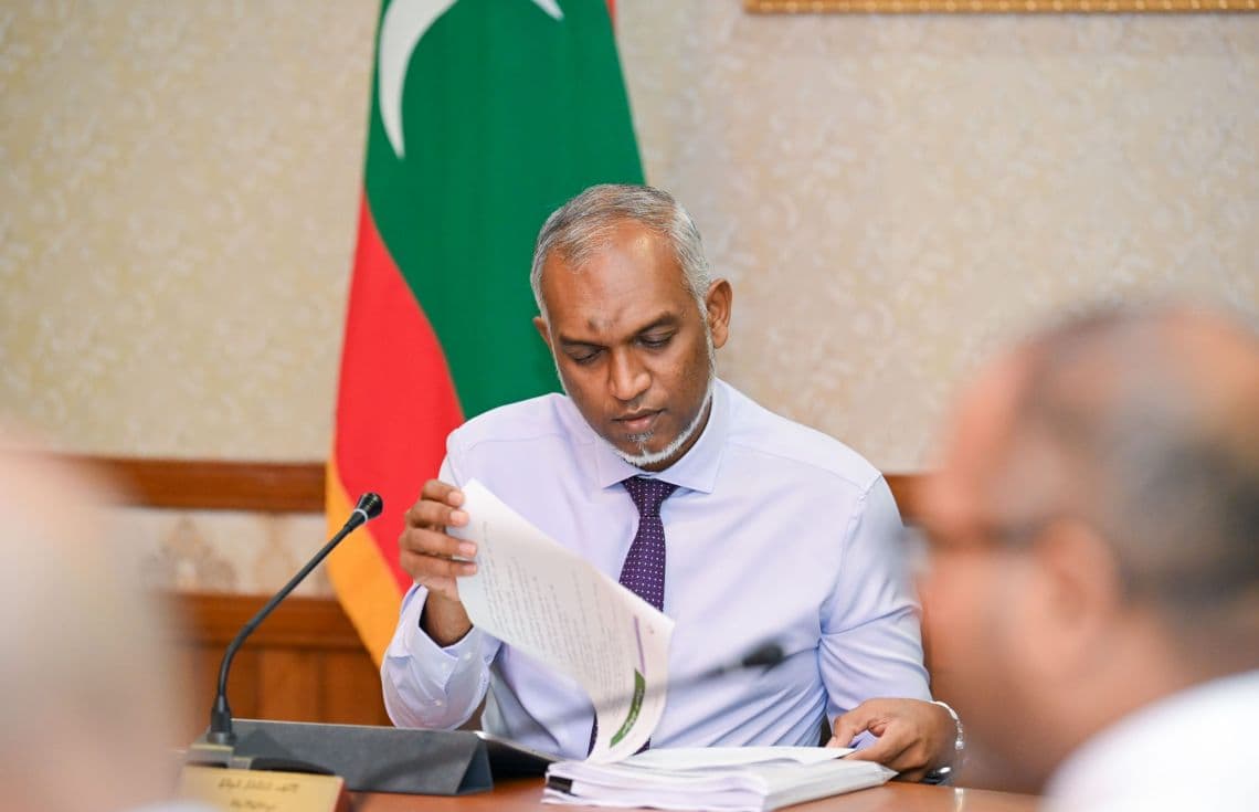 ރައީސުލްޖުމްހޫރިއްޔާ ޑރ. މުޙައްމަދު މުޢިއްޒު / ފޯޓޯ: ރައީސް އޮފީސް