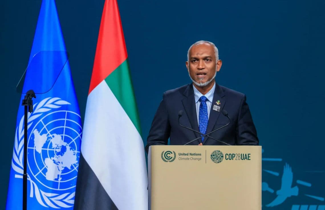 ރައީސް ޑރ. މުޢިއްޒު ޔޫއެންގައި ވާހަކަފުޅު ދައްކަވަނީ.