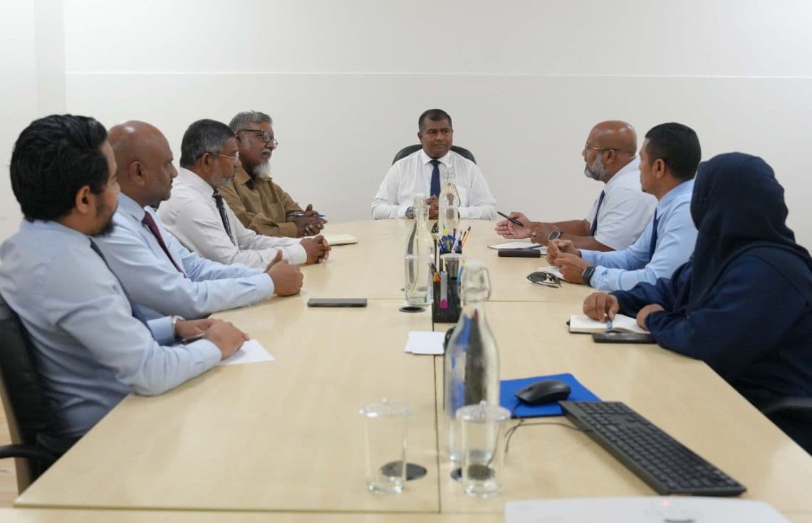 ދިވެހިބަހާއި ސަގާފަތާ ބެހޭ މިނިސްޓްރީން ފުލުހުންނާއެކު ބޭއްވި ބައްދަލުވުން / ފޮޓޯ: ދިވެހިބަހާއި ސަގާފަތާ ބެހޭ މިނިސްޓްރީ