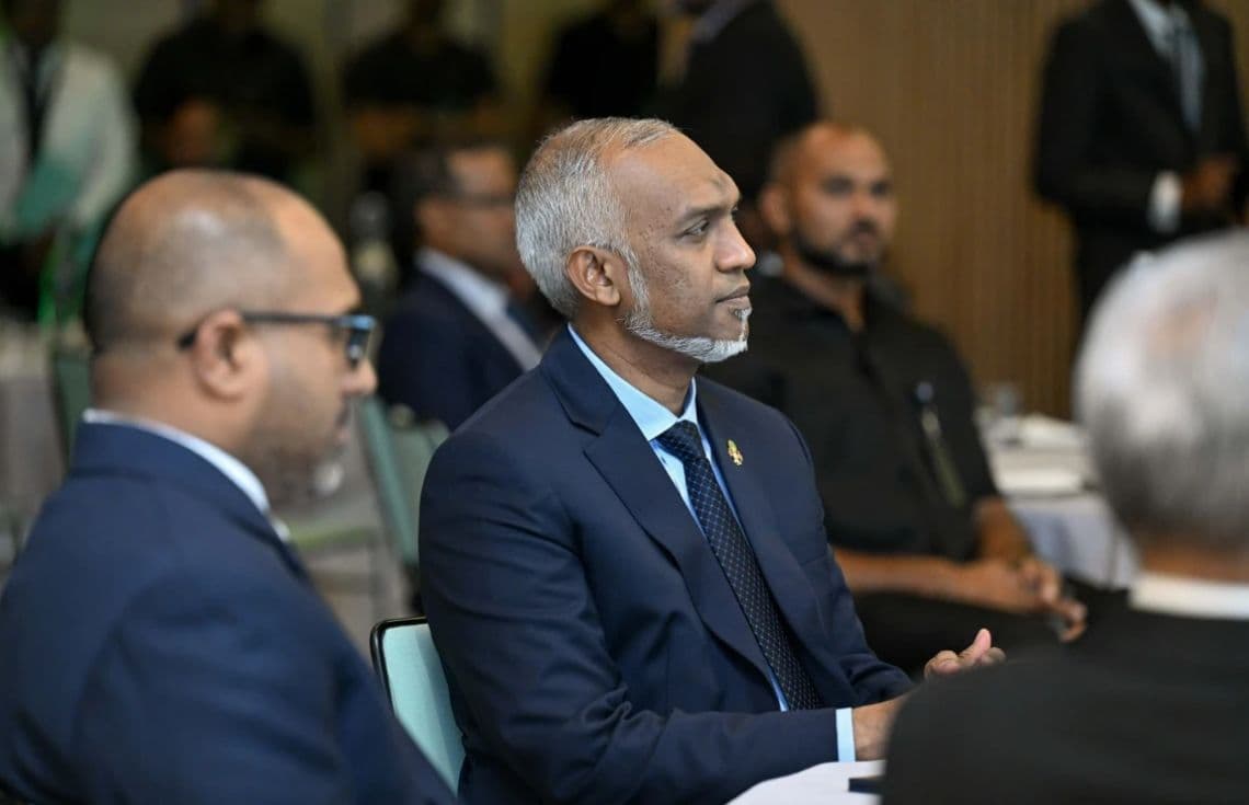 މޯލްޑިވްސް 2.0 ސަމިޓްގައި ރައީސުލްޖުމްހޫރިއްޔާ ޑރ. މުޙައްމަދު މުޢިއްޒު.