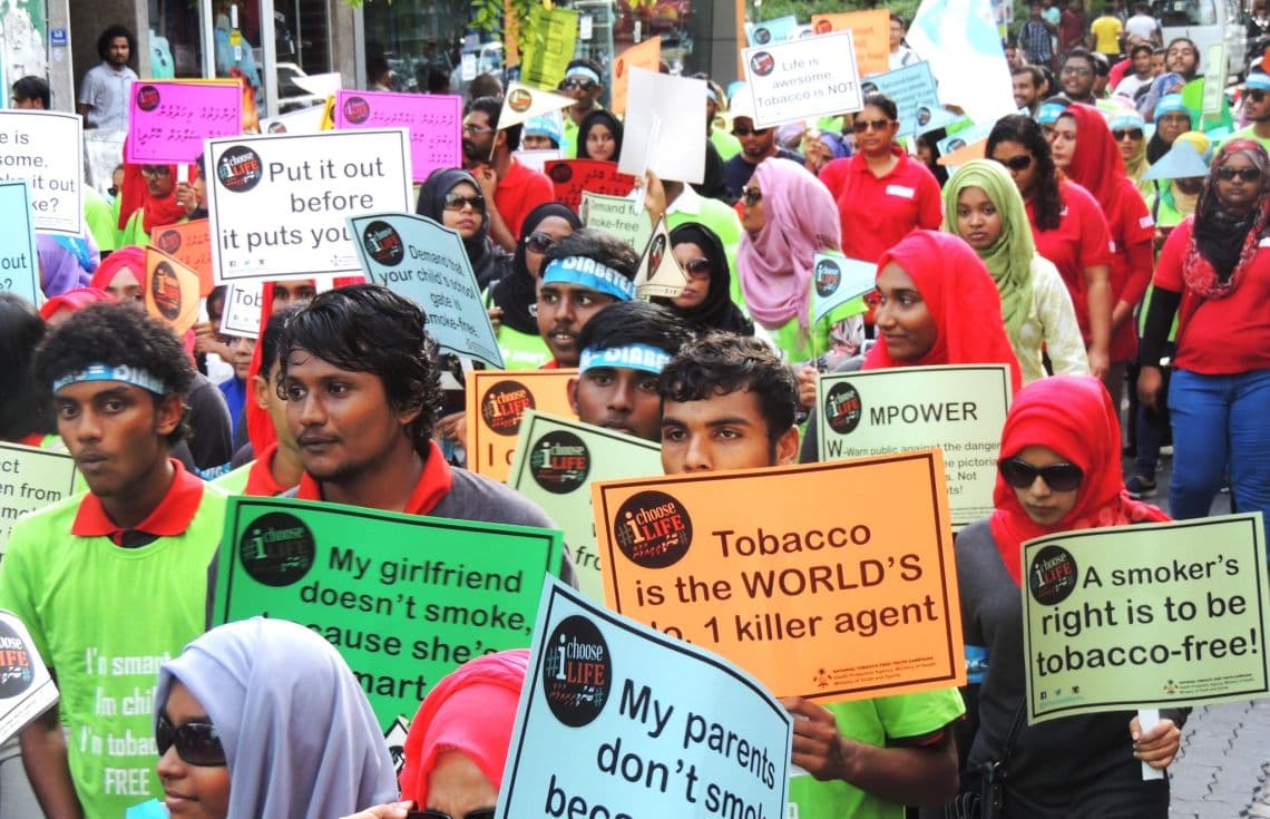 ދުންފަތާ ދެކޮޅަށް މާލޭގައި ބޭއްވި އެއްވުމެއް / ފޮޓޯ: ޑަބްލިއުއެޗްއޯ