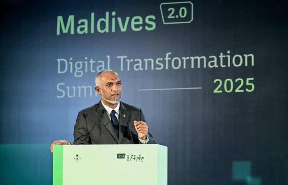 “މޯލްޑިވްސް 2.0” ގައި ރައީސް ޑރ. މުޢިއްޒު ވާހަކަފުޅު ދައްކަވަނީ.