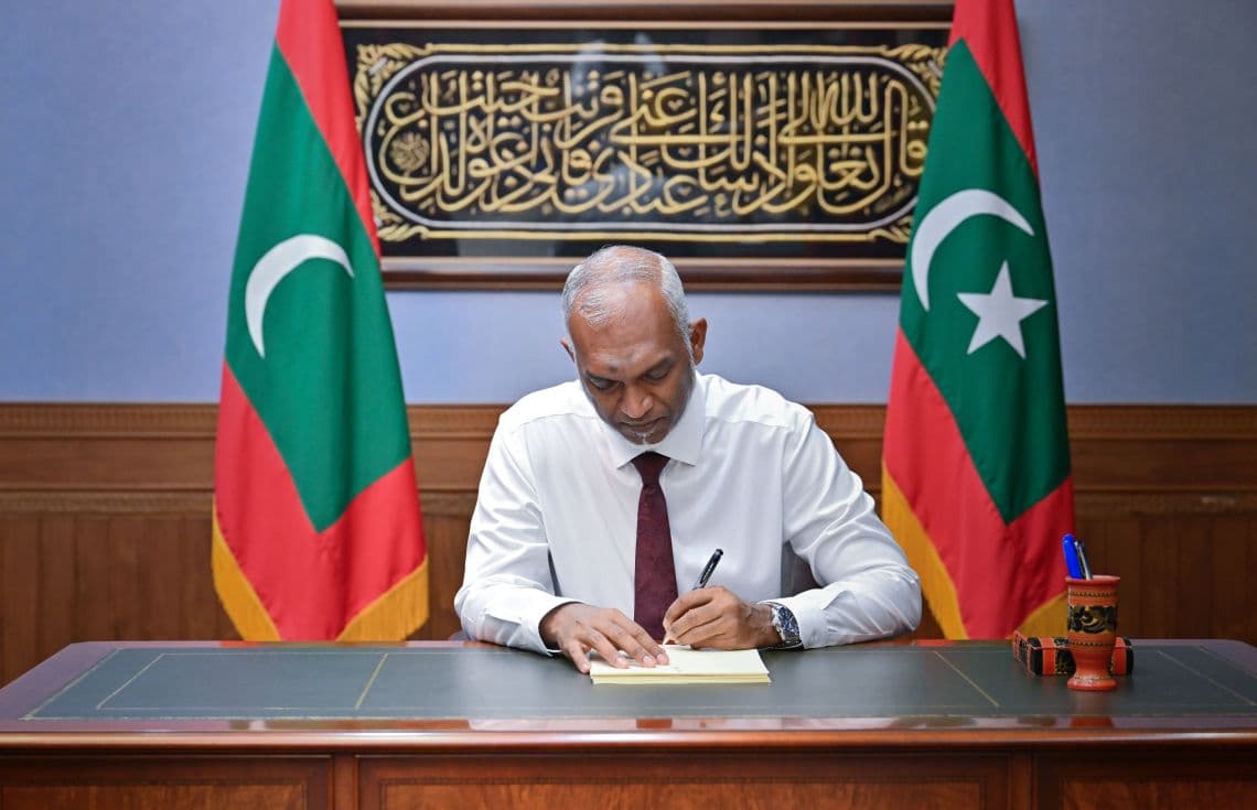 ރައީސުލްޖުމްހޫރިއްޔާ ޑރ. މުޙައްމަދު މުޢިއްޒު. / ފޮޓޯ: ރައީސް އޮފީސް