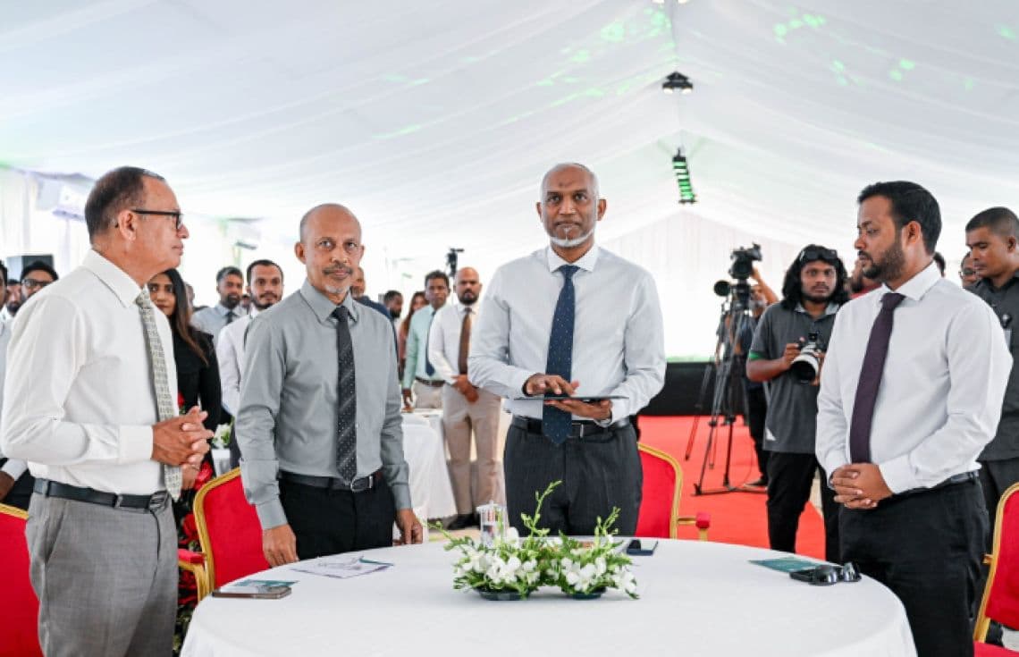 ހުޅުމާލޭގެ މާސްޓަރ ޕްލޭން ރައީސުލްޖުމްހޫރިއްޔާ އިފްތިތާޙްކޮށްދެއްވަނީ/ ފޮޓޯ: ރައީސް އޮފީސް