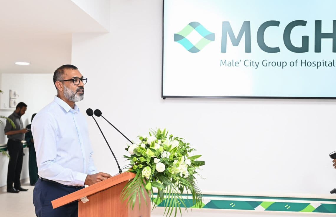 މާލެ ސިޓީ ގްރޫޕް އޮފް ހޮސްޕިޓަލްސްގެ ސީއީއޯ އިބްރާހިމް ޢަބްދުއްރައްޒާގު ޙަލީމް/ ފޮޓޯ: ރައީސް އޮފީސް