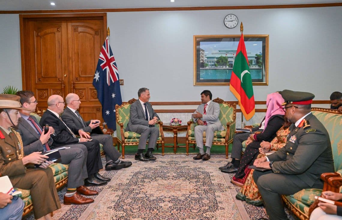 ރައީސް އޮފީހުގައި ބޭއްވި ރާއްޖެ-އޮސްޓްރޭލިއާގެ ބައްދަލުވުން / ފޮޓޯ: ރައީސް އޮފީސް