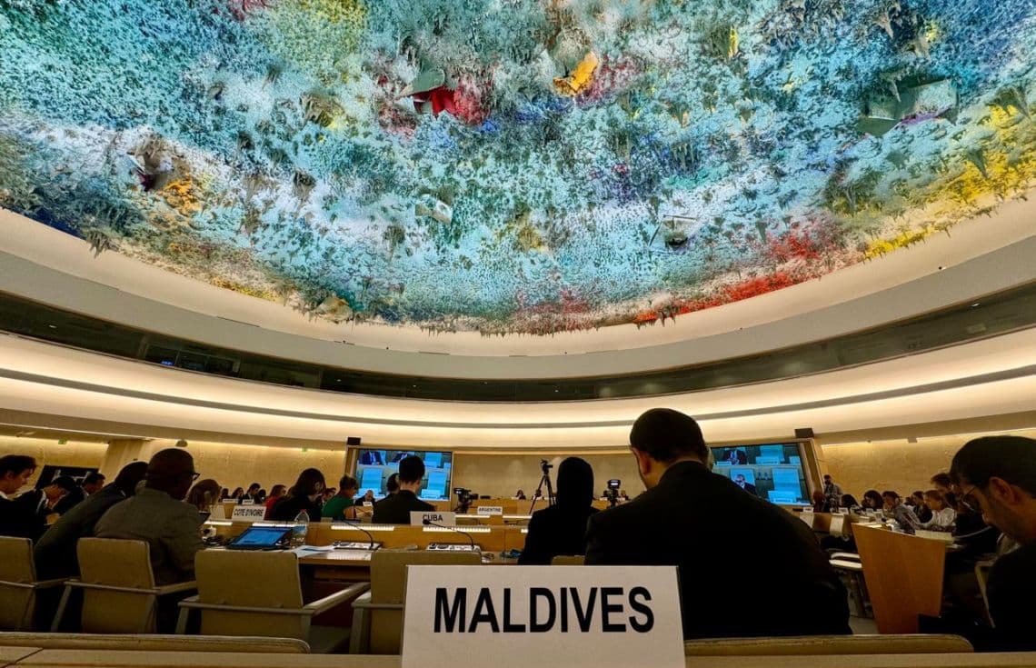 އދ. ގެ އިންސާނީ ހައްގުތަކާބެހޭ މަޖިލީހުގެ 59 ވަނަ ސެޝަންގެ ބައްދަލުވުމުގައި ރާއްޖެއިން ބައިވެރިވުން / ފޮޓޯ: ފޮރިން މިނިސްޓްރީ