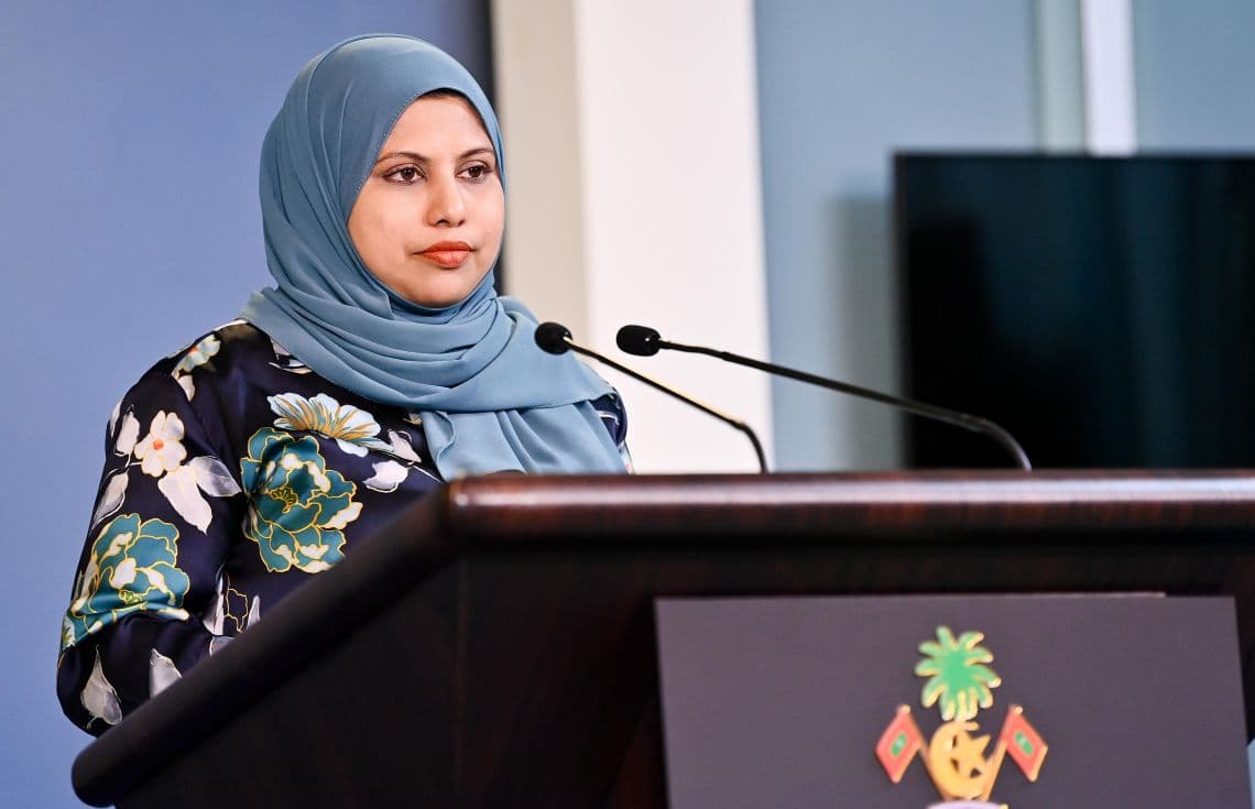 ރައީސް އޮފީހުގެ ތަރުޖަމާނު ހީނާ ވަލީދު/ ފޮޓޮ: ރައީސް އޮފީސް