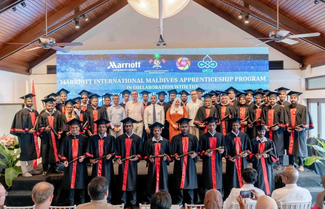 ނެޝަނަލް އެޕްރެންޓިސްޝިޕް ޕްރޮގްރާމެއްގެ ދަސްވެނިވުން. / ފޮޓޯ: ޒުވާނުން ބާރުވެރިވެރިކުރުވުމާއި، މަޢުލޫމާތައި ފަންނާބެހޭ ވުޒާރާ