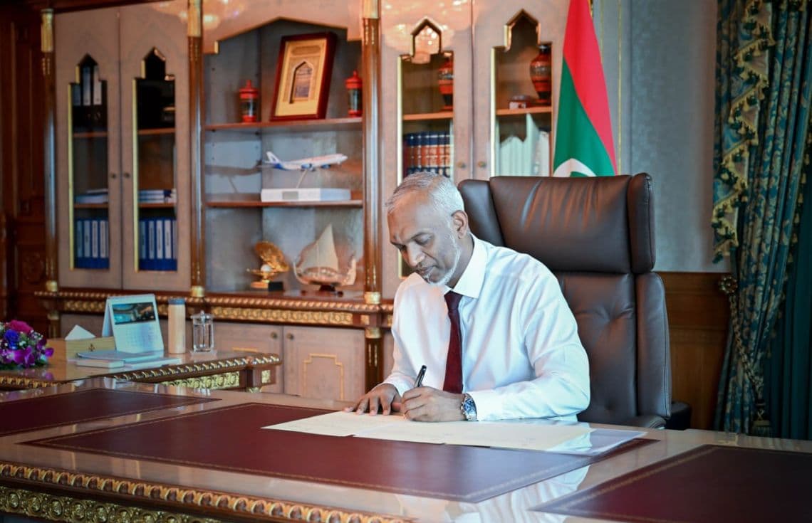ރައީސުލްޖުމްހޫރިއްޔާ ޑރ. މުޙައްމަދު މުޢިއްޒު. / ފޮޓޯ: ރައީސް އޮފީސް