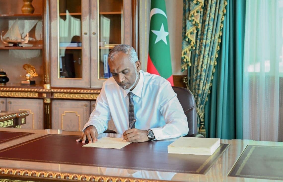 ރައީސުލްޖުމްހޫރިއްޔާ ޑރ. މުޙައްމަދު މުޢިއްޒު. / ފޮޓޯ: ރައީސް އޮފީސް