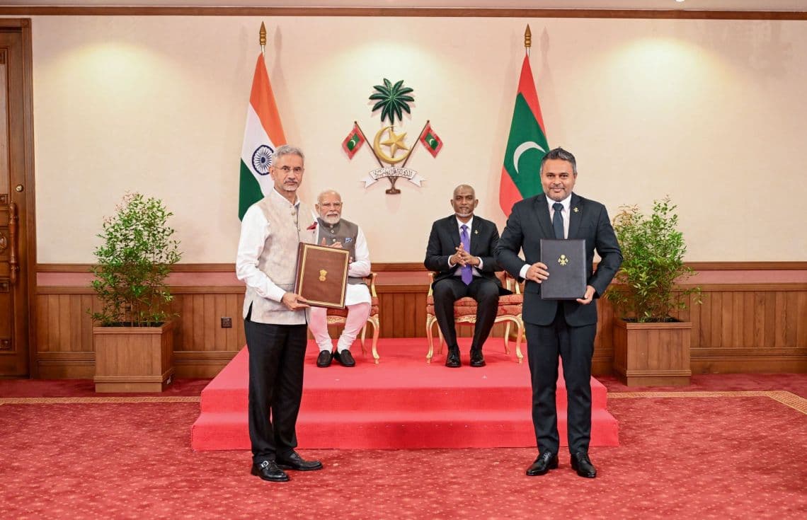 މަސްވެރިކަމާއި އެކުއަކަލްޗަރ ކުރިއަރުވަމަށް އިންޑިއާ އާއިއެކު ސޮއިކުރުން/ ފޮޓޯ: ރައީސް އޮފީސް