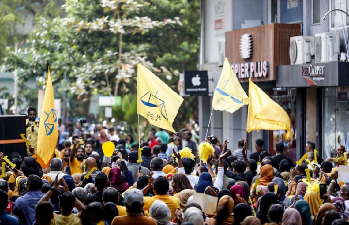 އެމްޑީޕީން މާލޭގައި ބޭއްވި އެއްވުމެއްގެ ތެރެއިން: ފޮޓޯ/ ސޯޝަލް މީޑިޔާާ