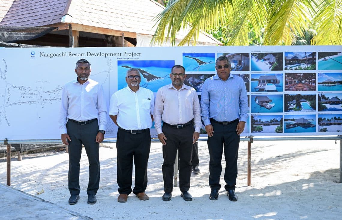 ނާގޯށި ރިސޯޓު ތަރައްގީކުރުމުގެ މަޝްރޫއު އިފްތިތާހުކުރުގެ ޖަލްސާގެ ތެރެއިން--- ފޮޓޯ: ރައީސް އޮފީސް