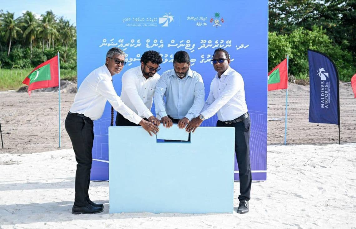 ނޭކުރެންދޫ ފިޓްނެސް ސެންޓަރުގެ ބިންގާ އެޅުމުގެ ރަސްމިއްޔާތުގެ ތެރެއިން - ފޮޓޯ: ރައީސް އޮފީސް
