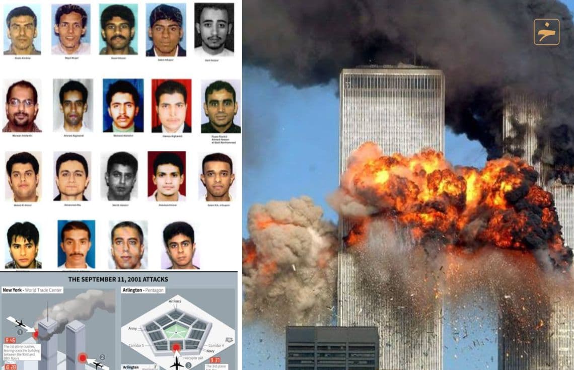9/11 ގެ ޙަމަލާ އާއި އެ ޙަމަލާގައި ބައިވެރިވި ކަމަށް ބުނާ މީހުން / ފޮޓޯ: ޚުލާޞާ ކޮލާޖް