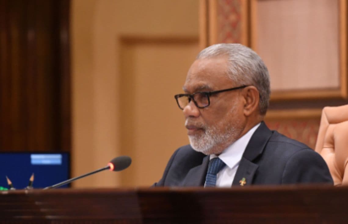 މަޖިލީހުގެ ރައީސް އަބްދުއްރަހީމް---ފޮޓޯ: މަޖިލިސް