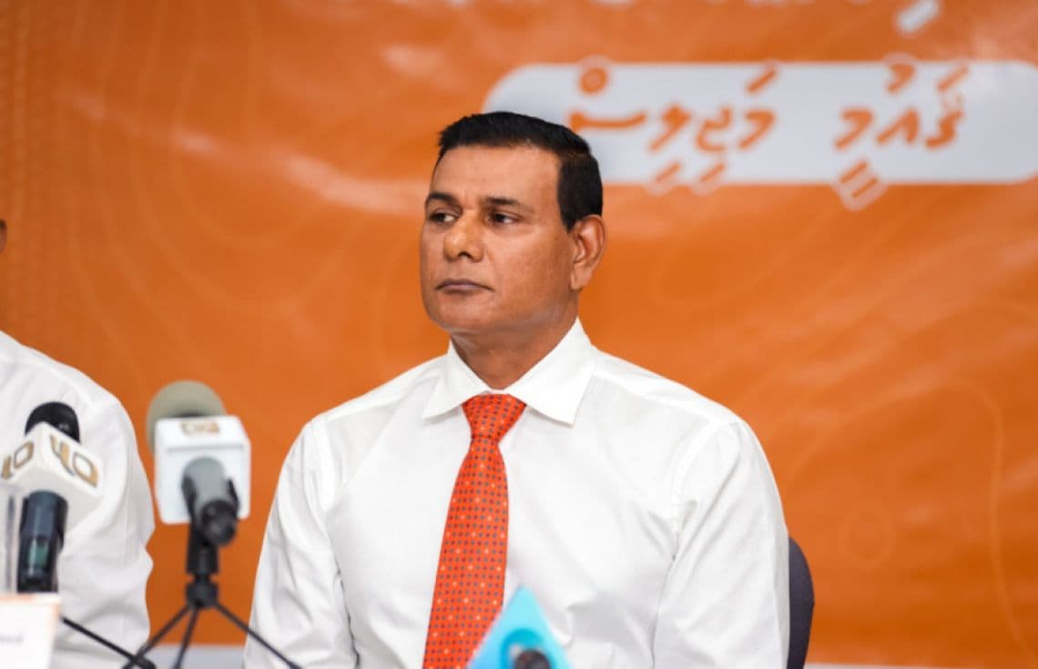 ސަން އިންވެސްޓްމަންޓާއި ސަން ކޮންސްޓްރަކްޝަން ކުންފުނީގެ ވެރި އަހުމަދު ސިޔާމް މުހައްމަދު.---ފޮޓޯ: ސަން