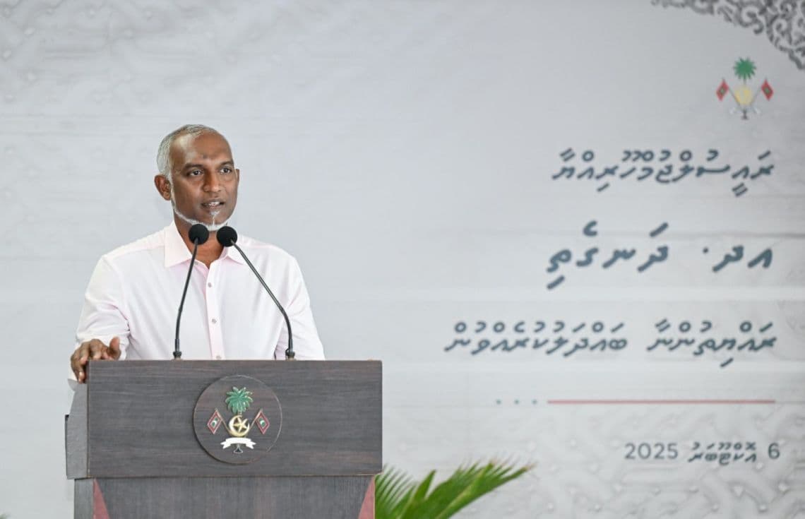 ރައީސް މުއިއްޒު، ދަނގެތި ރައްޔިތުންނާއި ބައްދަލުކުރައްވައި ވާހަކަފުޅު ދައްކަވަނީ-- ފޮޓޯ: ރައީސް އޮފީސް