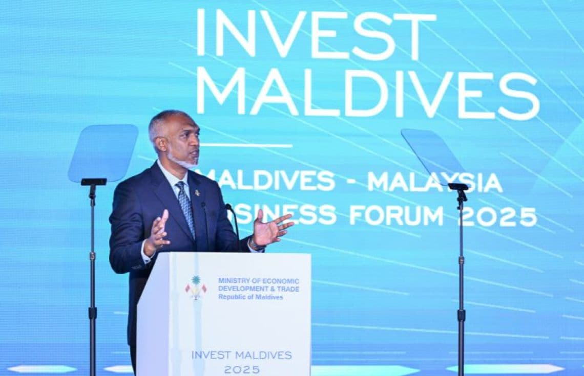 މިއަހަރު ބޭއްވި އިންވެސްޓްމަންޓް ފޯރަމްގައި ރައީސުލްޖުމްހޫރިއްޔާ ޑރ. މުހައްމަދު މުއިއްޒު ---