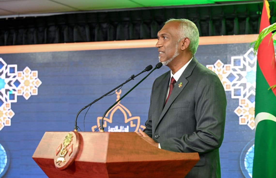 ރައީސް މުއިއްޒު. އަދުގެ ދަރިންނަކީ ގުރުއާން ކިޔަވަން ބޭނުންވާ އަދި އެއީ ފަހުރެއް ގޮތުގައި ދެކޭ ދަރިންތަކެއް ގޮތުގައިވުމަށް ބޭނުންފުޅުވާ ކަމަށް ރައީސް ވިދާޅުވި--- ފޮޓޯ: ރައީސް އޮފީސް