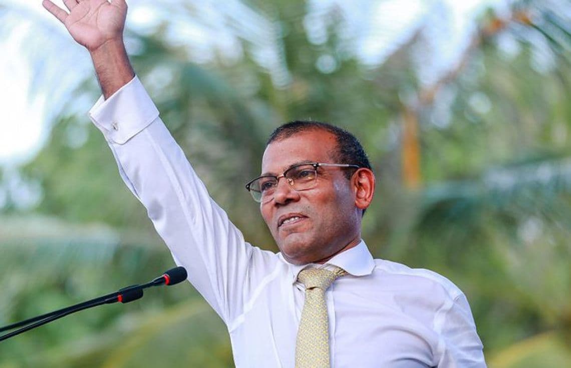ކުރީގެ ރައީސް ނަޝީދު.—-ފޮޓޯ: އޭއޯނިއުސް