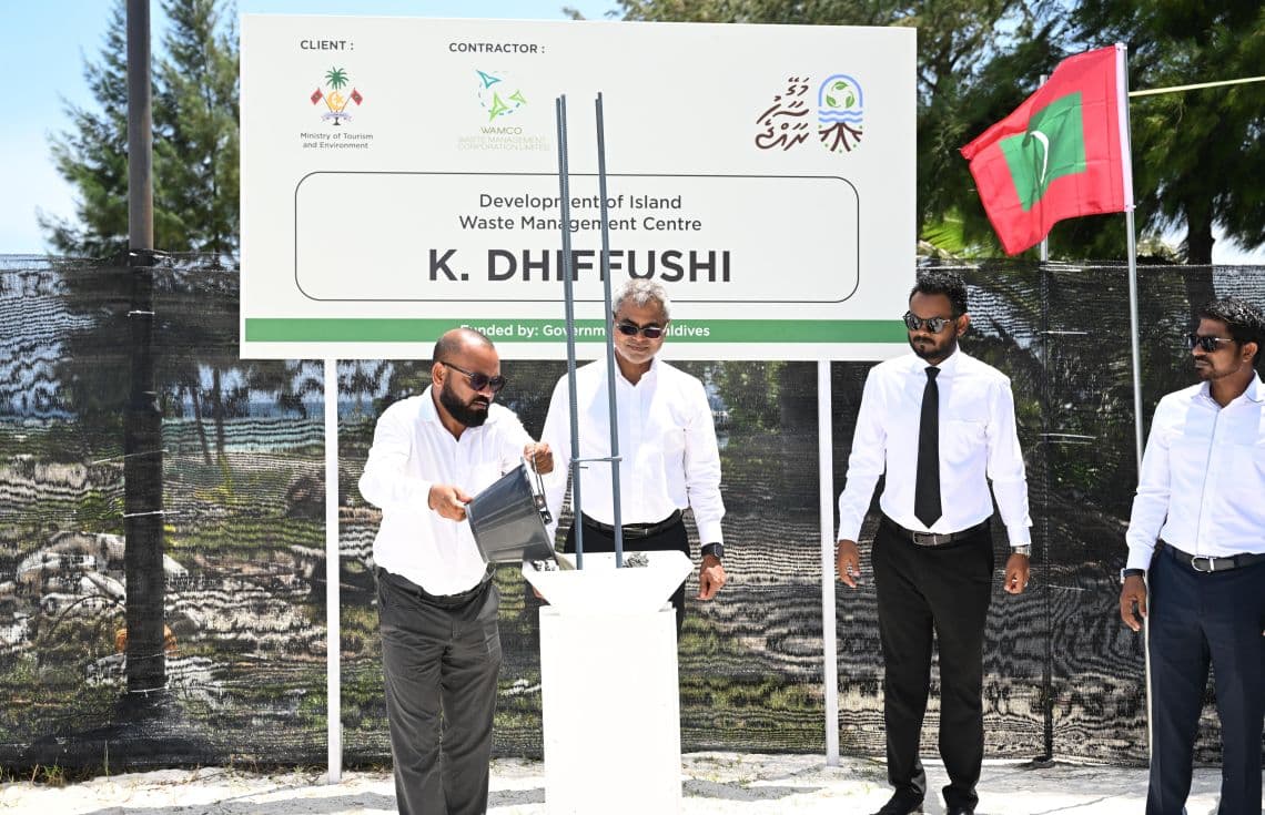 ދިއްފުށި ވޭސްޓް މެނޭޖްމަންޓް ސެންޓަރުގެ ބިންގާ އެޅުން---ފޮޓޯ: ރައީސް އޮފީސް