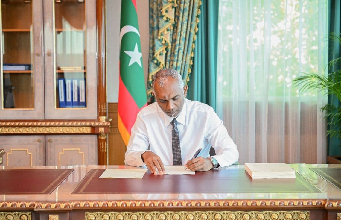 ރައީސުލްޖުމްހޫރިއްޔާ ޑރ. މުޙައްމަދު މުޢިއްޒު/ ފޮޓޯ: ރައީސް އޮފީސް