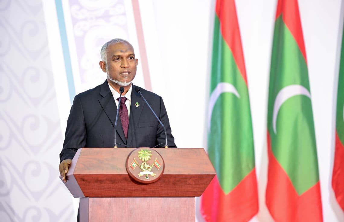 ރައީސުލްޖުމްހޫރިއްޔާ ޑރ. މުހައްމަދު މުއިއްޒު ޖުމްހޫރީ ދުވަހުގެ ޖަލްސާގައި ވާހަކަދައްކަވަނީ---ފޮޓޯ: ރައީސް އޮފީސް