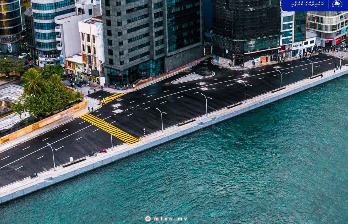 ބޮޑުތަކުރުފާނު މަގުން ތަރައްގީކުރި ފުރަތަމަ ސެގްމެންޓު މަސައްކަތް ނިންމައި އާއްމުންނަށް ހުޅުވާލާފައި---ފޮޓޯ:އެމްޓީސީސީ