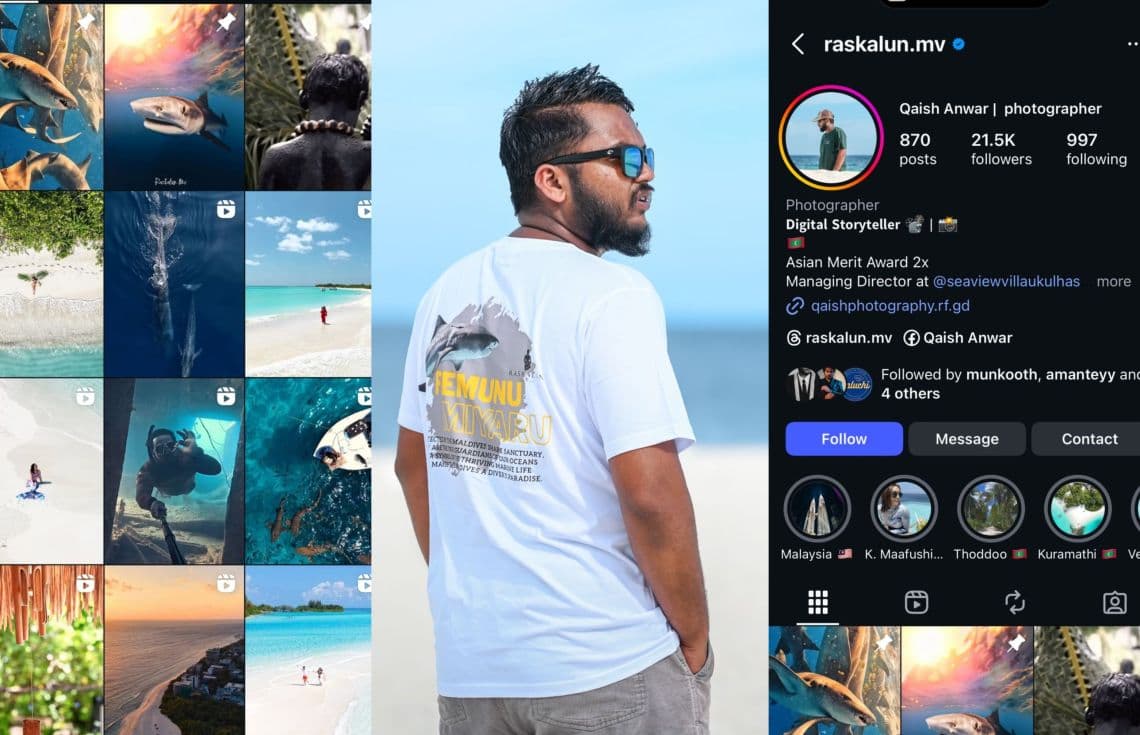 ގައިޝް އަންވަރު އާއި އޭނާގެ "ރަސްކަލުން" އިންސްޓްގްރާމް ޕޭޖް---