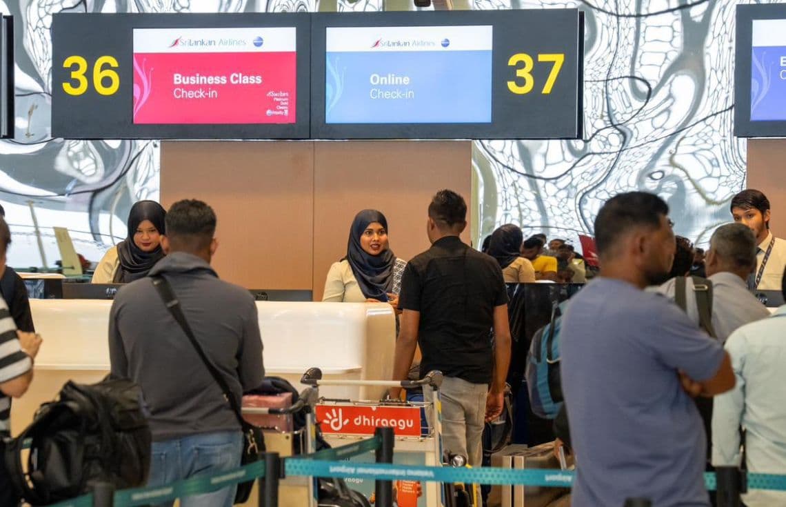 ވީއައިއޭގެ ޓާމިނަލް 1 އިން ސްރީލަންކަން އެއާލައިންސް އަށް ހިދުމަށްދޭން މިއަދު ވަނީ ފަށައިފަ---ފޮޓޯ: އެމްއޭސީއެލް