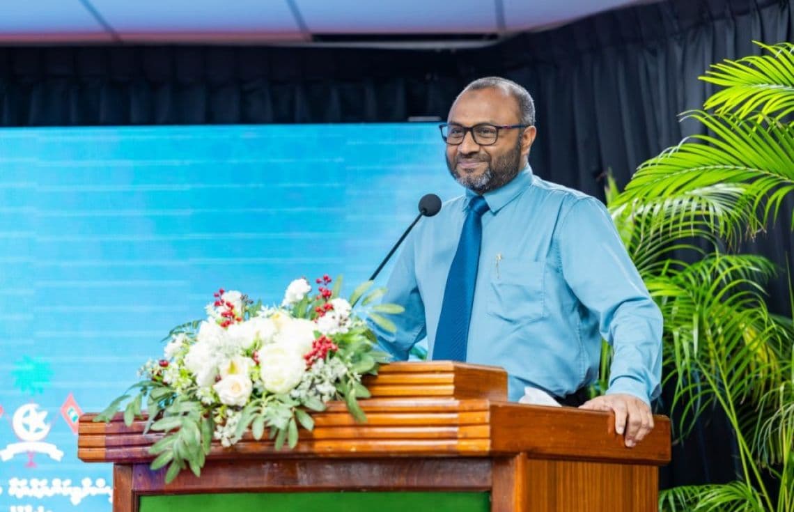 ރަސްމިއްޔާތެއްގައި ޑރ. ޝަހީމް ވާހަކަދައްކަވަނީ--- ފޮޓޯ: އިސްލާމިކް މިނިސްޓްރީ