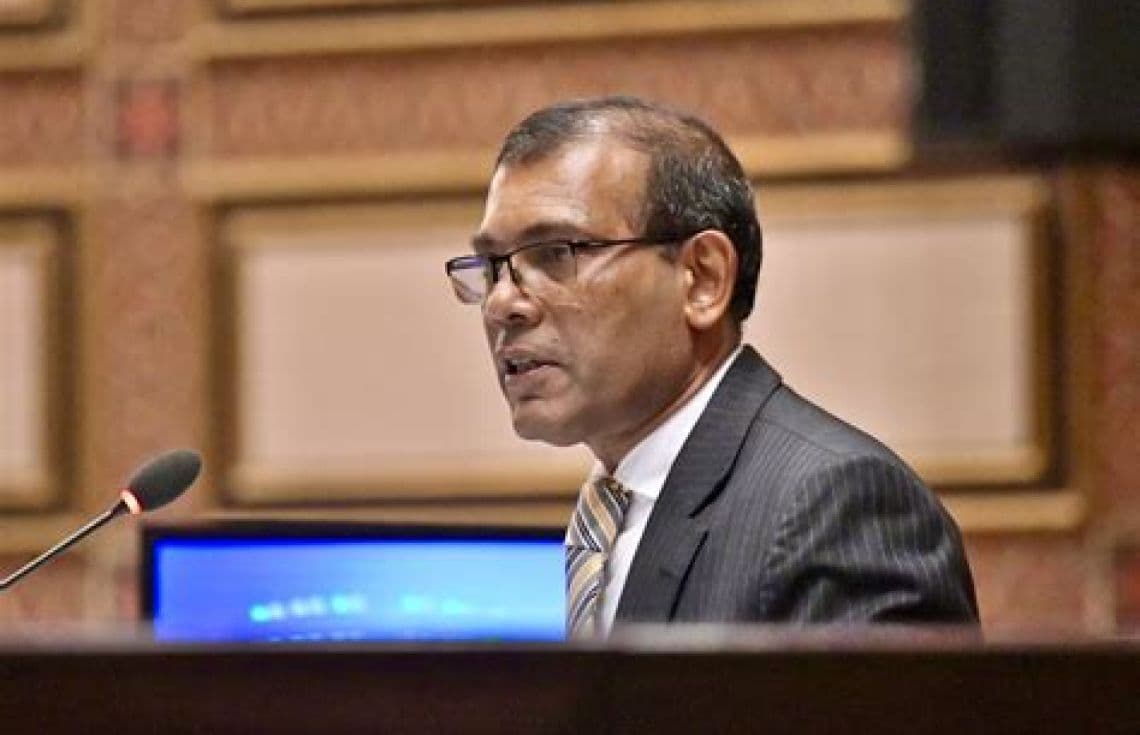 ކުރީގެ ރައީސް މުހައްމަދު ނަޝީދު. ނަޝީދު ވަނީ އަދި 19 ވަނަ ރައްޔިތުންގެ މަޖިލީހުގެ ރައީސްކަން ވެސް ކުރައްވާފަ---ފޮޓޯ: މަޖިލިސް އިދާރާ
