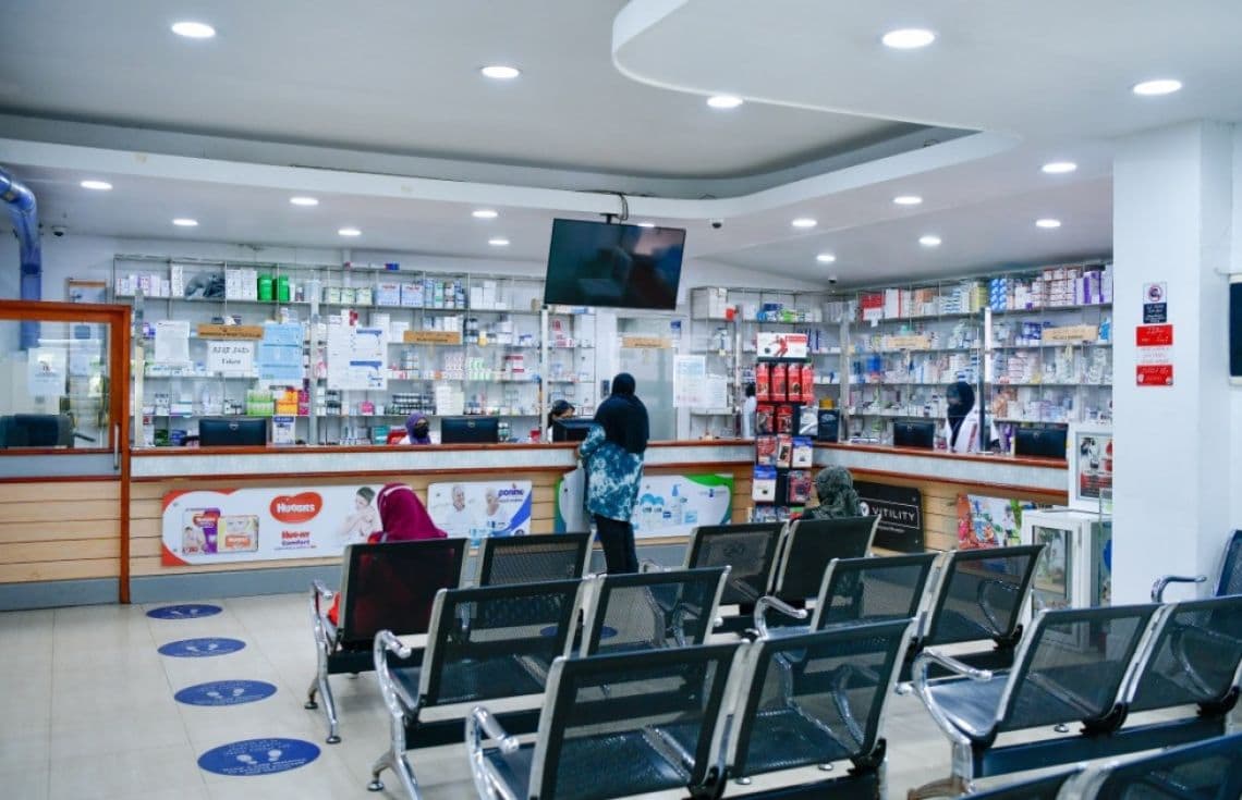 އައިޖީއެމް ހޮސްޕިޓަލުގައި ހުންނަ އެސްޓީއޯގެ ފާމަސީ--- ފޮޓޯ: ޕީއެސްއެމް